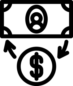 Money Exchange Editable Svg Line Art, Free Vectors File